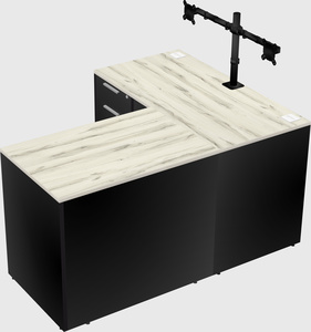 L-shaped office desk