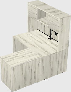 L-shaped office desk