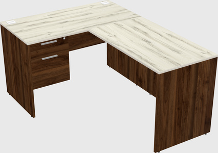 L-shaped office desk