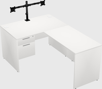 L-shaped office desk