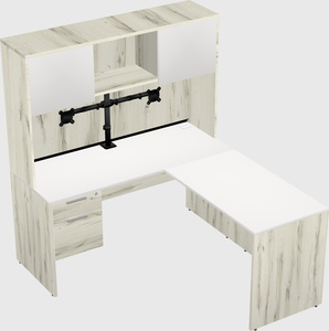 L-shaped office desk