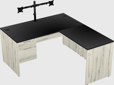 L-shaped office desk