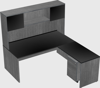L-shaped office desk