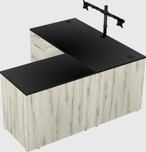 L-shaped office desk