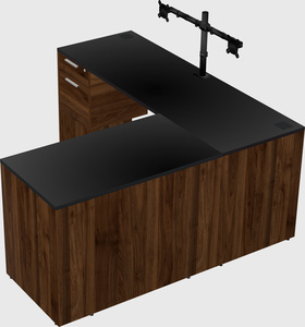L-shaped office desk