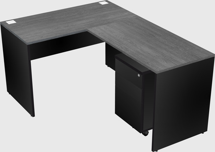 L-shaped office desk