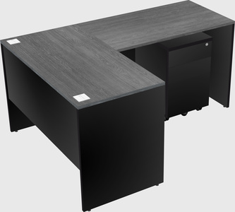 L-shaped office desk