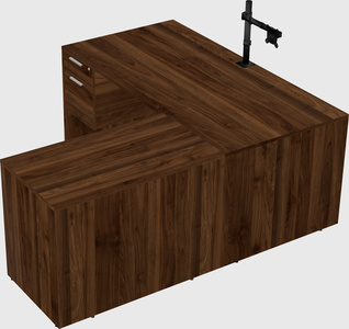 L-shaped office desk