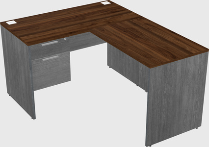 L-shaped office desk