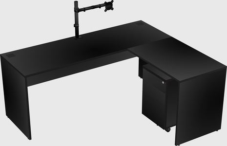L-shaped office desk
