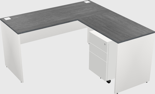 L-shaped office desk