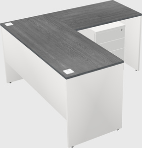L-shaped office desk