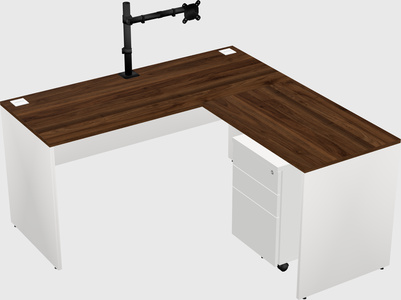 L-shaped office desk