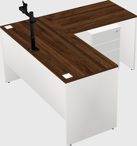 L-shaped office desk