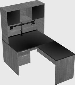 L-shaped office desk