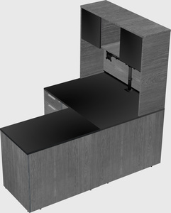L-shaped office desk