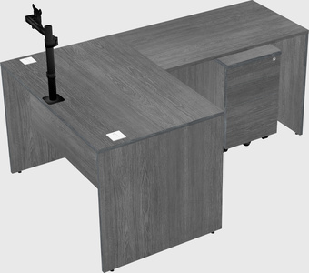 L-shaped office desk
