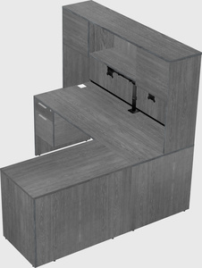 L-shaped office desk