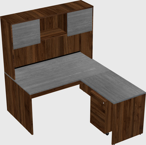 L-shaped office desk