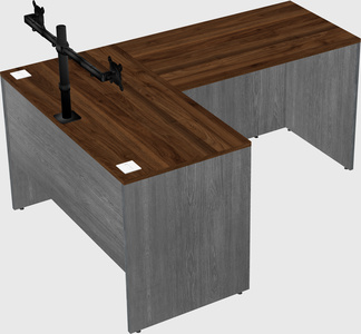 L-shaped office desk