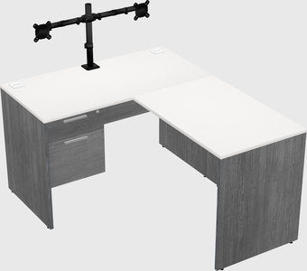 L-shaped office desk