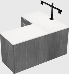 L-shaped office desk
