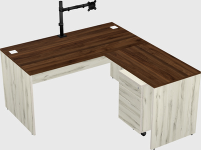 L-shaped office desk