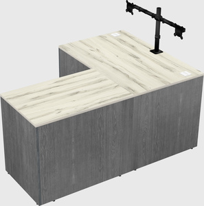 L-shaped office desk