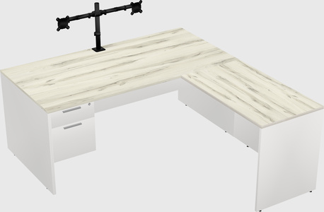 L-shaped office desk