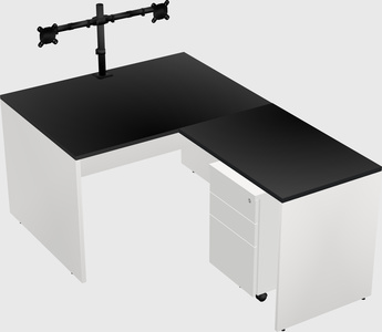 L-shaped office desk