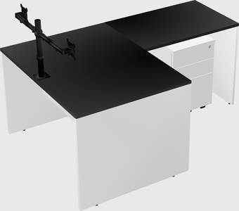 L-shaped office desk