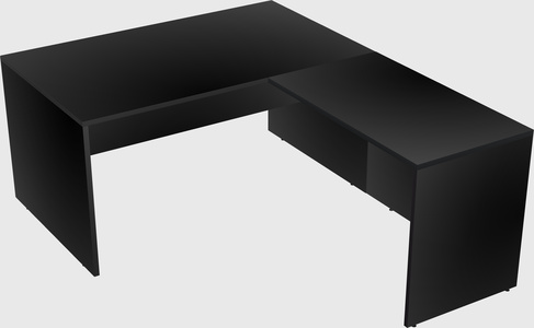 L-shaped office desk