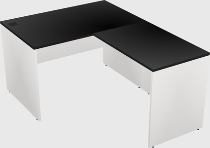 L-shaped office desk