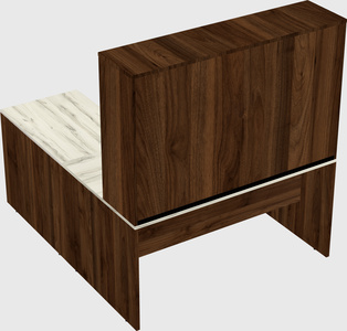 L-shaped office desk