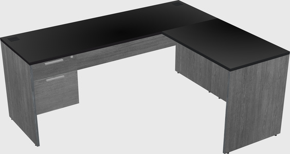 L-shaped office desk