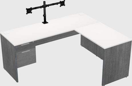 L-shaped office desk