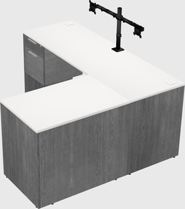 L-shaped office desk