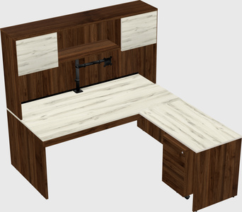 L-shaped office desk
