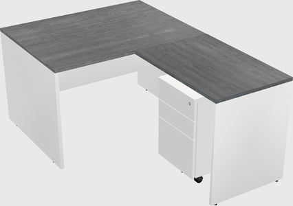 L-shaped office desk
