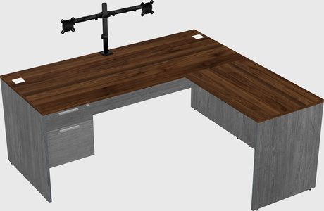 L-shaped office desk