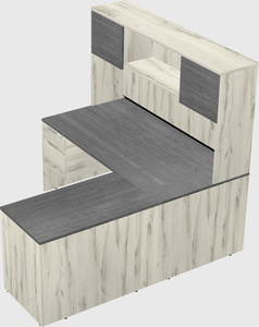 L-shaped office desk