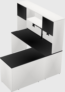 L-shaped office desk