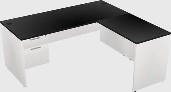L-shaped office desk