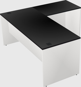 L-shaped office desk