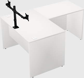 L-shaped office desk