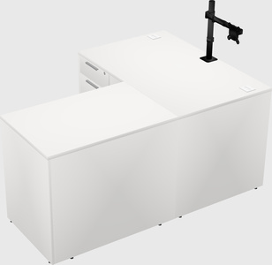 L-shaped office desk