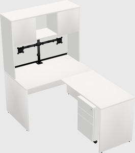 L-shaped office desk