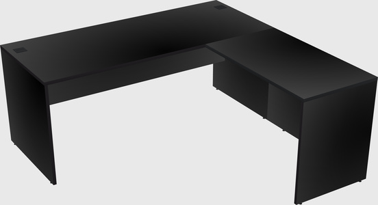 L-shaped office desk