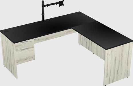 L-shaped office desk