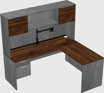 L-shaped office desk